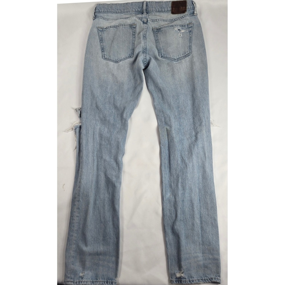 Abercrombie & Fitch Langdon Skinny Jeans Ripped Distressed Lt Wash‎ 30x32 Thrash - Picture 2 of 15